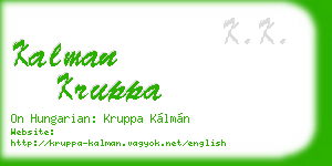 kalman kruppa business card